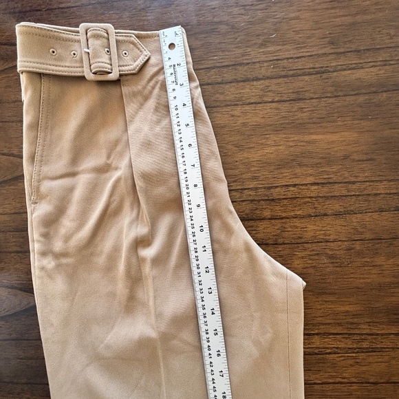 Club Monaco Tan High-Waist Belted Trousers - Picture 15 of 16